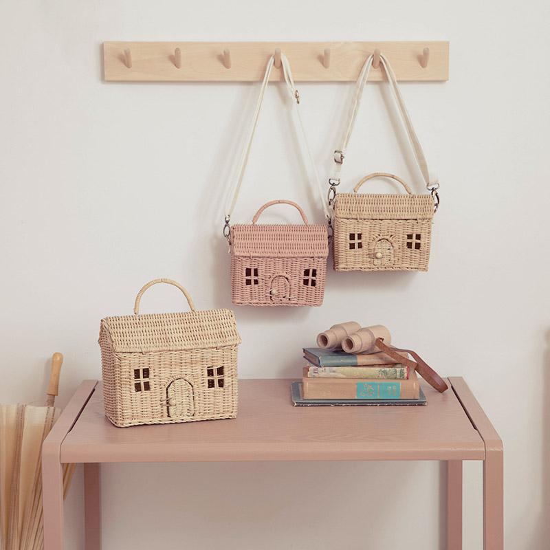 Bolsa Olli Ella - Casa clutch - Palha