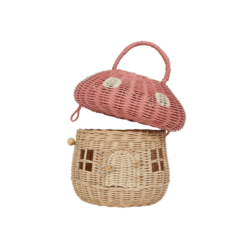 Cesto Cogumelo Rattan - Musk