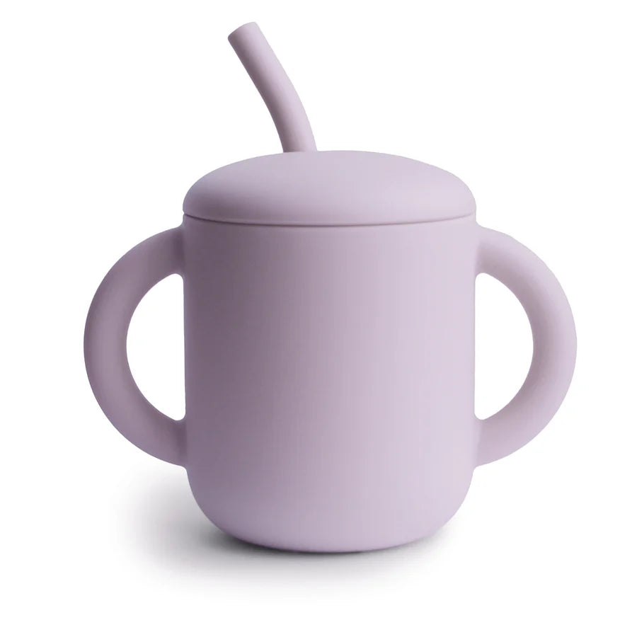 Copo de Silicone com Palhinha - Lilás