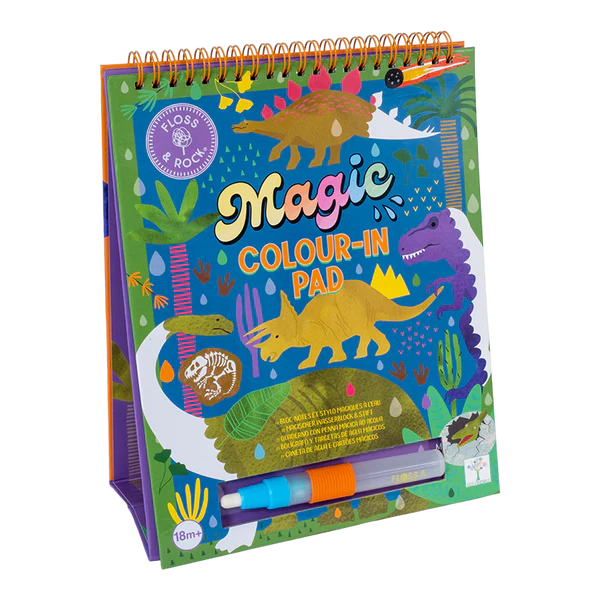 Bloco para Colorir com Caneta Mágica - Dinossauros