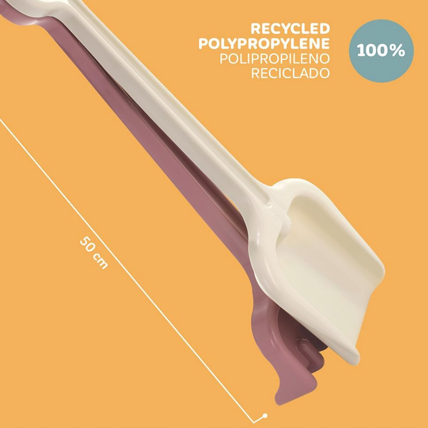 Conjunto Pá e Ancinho XL – Branco / Rosa