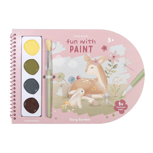 Livro de Colorir com Aguarelas - Fairy Garden