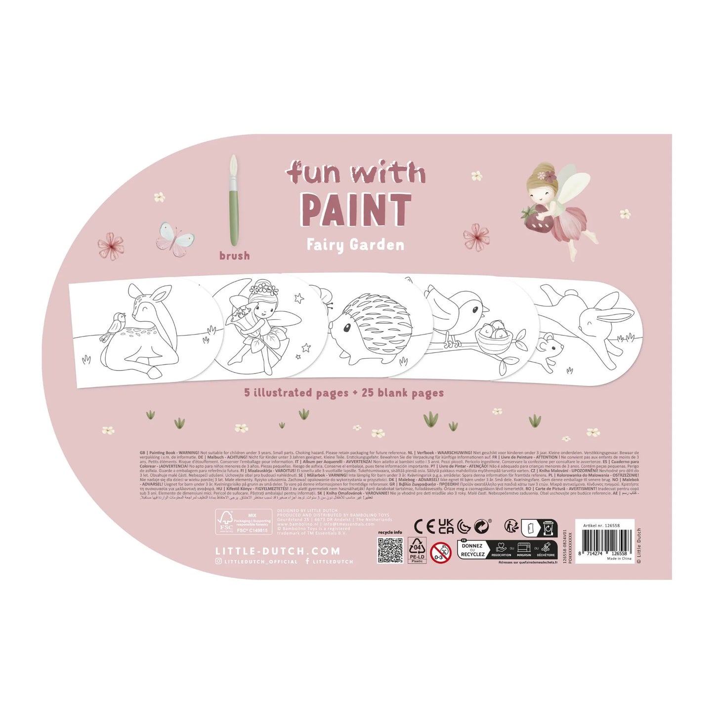 Livro de Colorir com Aguarelas - Fairy Garden