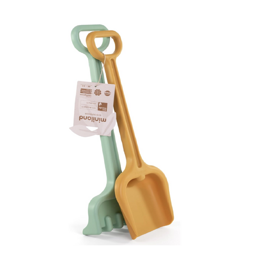 Conjunto Pá e Ancinho XL – Amarelo / Verde