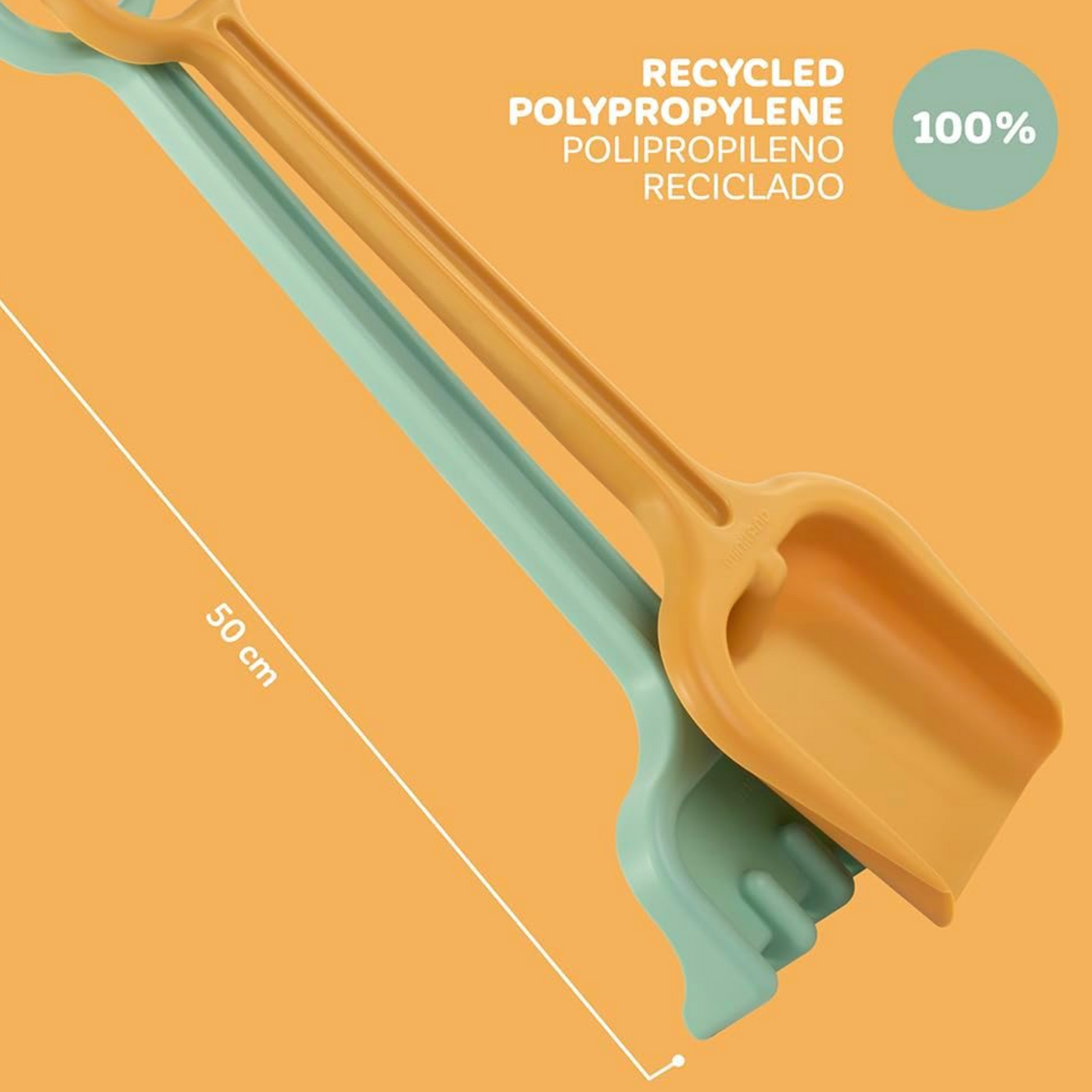 Conjunto Pá e Ancinho XL – Amarelo / Verde