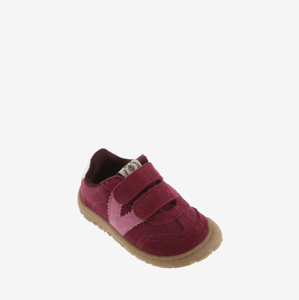 Bosco Tiras Barefoot Couro Rachado - Fucsia