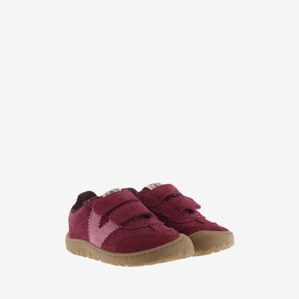 Bosco Tiras Barefoot Couro Rachado - Fucsia