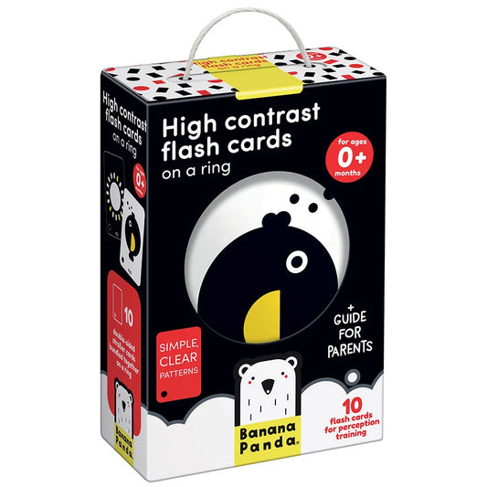 Banana Panda - Cartas de Alto Contraste em Anel - 0+ meses