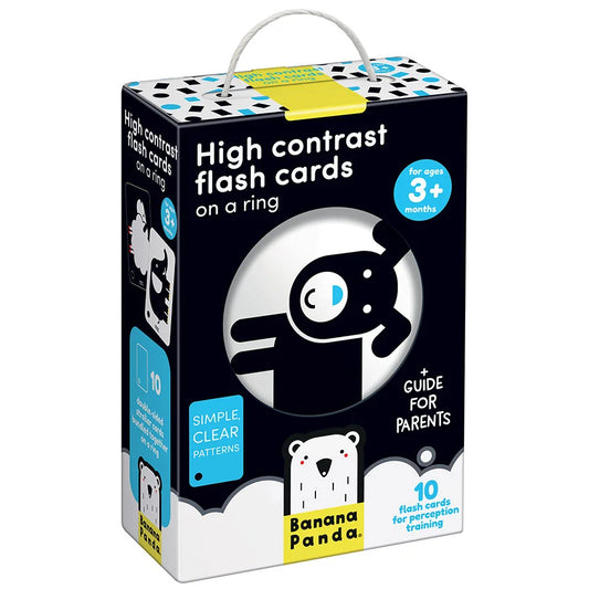 Banana Panda - Cartas de Alto Contraste em Anel - 3+ meses