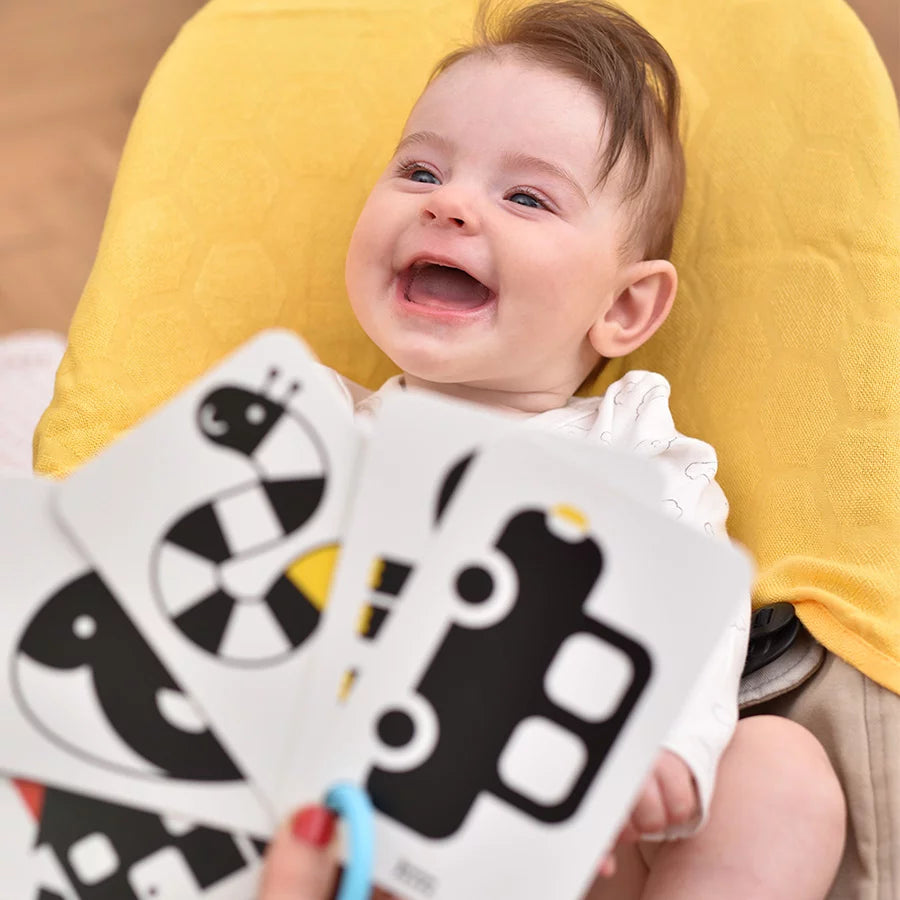 Banana Panda - Cartas de Alto Contraste em Anel - 3+ meses