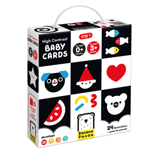 Banana Panda - Cartas de Bebé de Alto Contraste - Fase 1