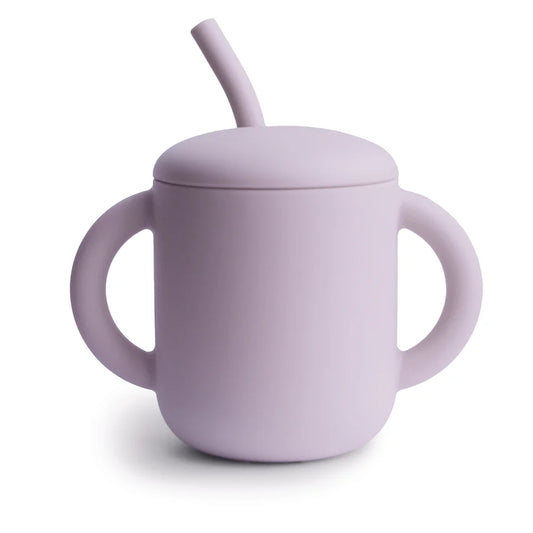 Copo de Silicone com Palhinha - Lilás
