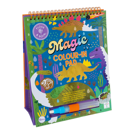 Bloco para Colorir com Caneta Mágica - Dinossauros