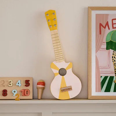 Guitarra Amarela e Branca
