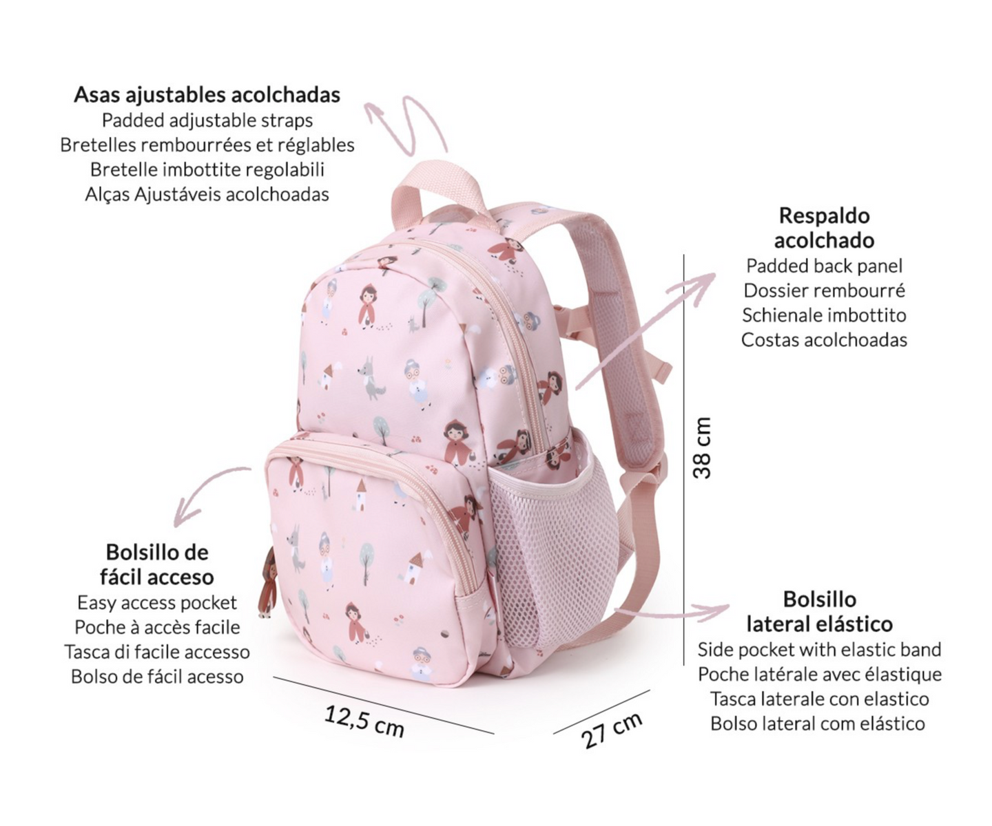 Mochila Pré-Escolar - O Capuchinho Vermelho