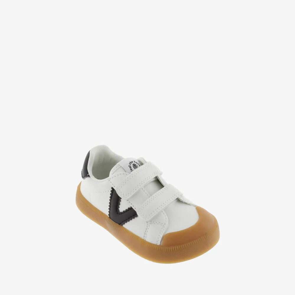 Sapatilha Oliver Tiras Barefoot Efeito Pele e Contraste - Branco