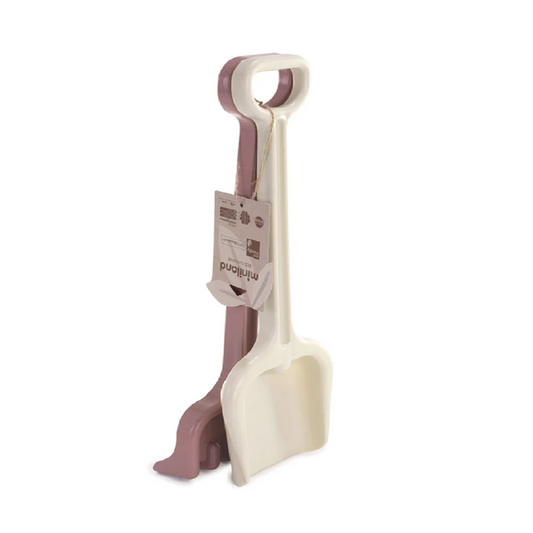 Conjunto Pá e Ancinho XL – Branco / Rosa
