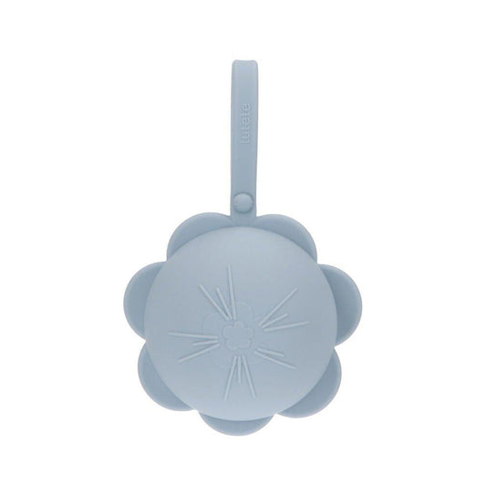 Porta-Chupetas Silicone - Flor Azul