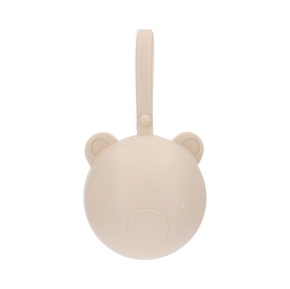 Porta-Chupetas Silicone - Urso Ivory
