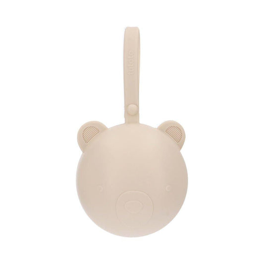 Porta-Chupetas Silicone - Urso Ivory
