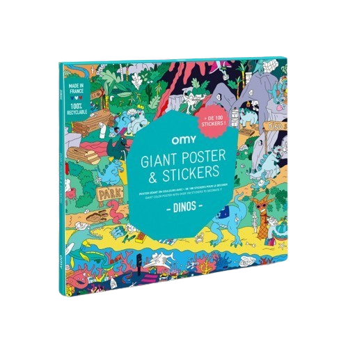 Poster com autocolantes - Dinos