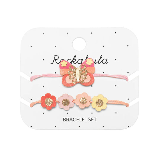 Conjunto 2 Pulseiras Flores / Borboleta