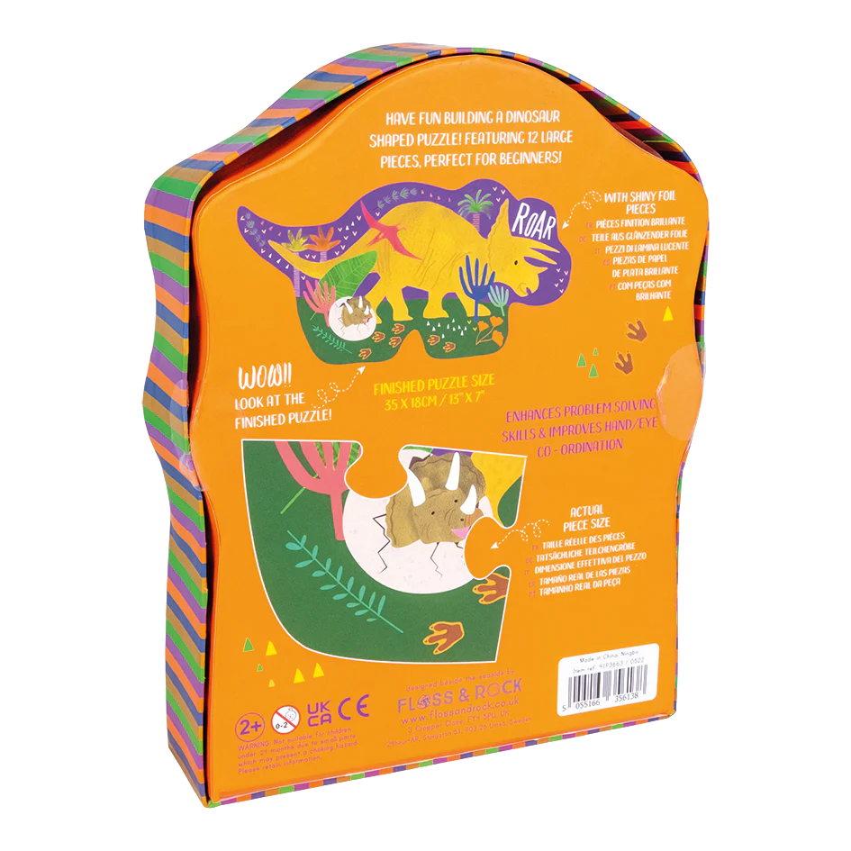 Floss & Rock – Puzzle 12 Peças - Dinosaur