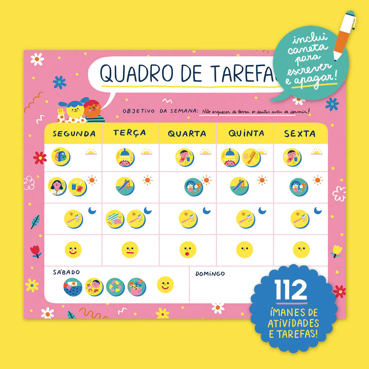 Quadro de Tarefas Magnético