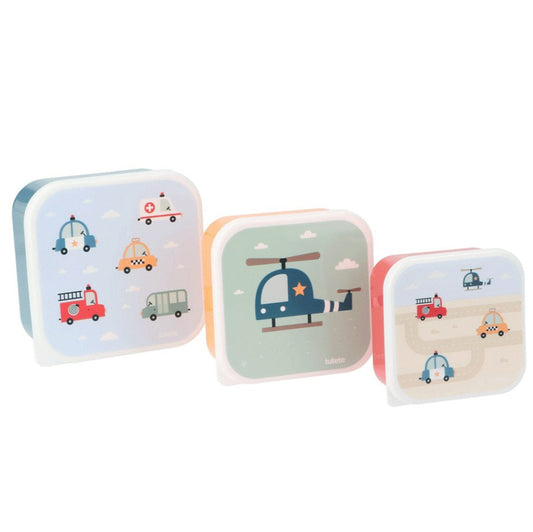 Set 3 Caixas de Almoço - 230/350/500ml - City Cars