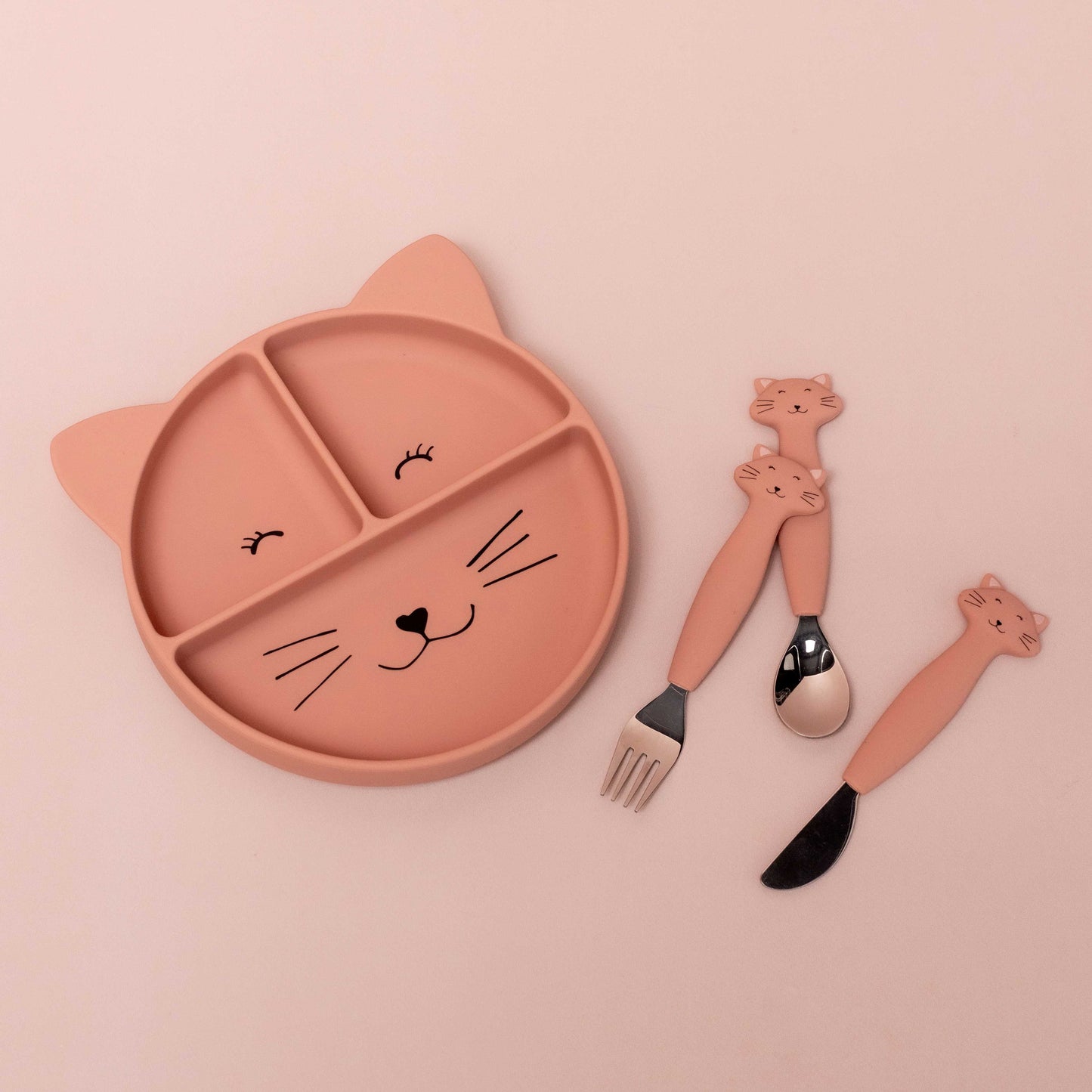 Set 3 Talheres Silicone - Mrs Cat