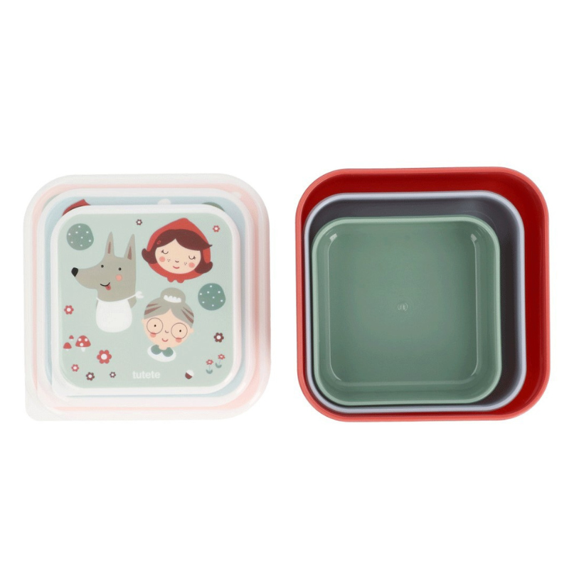 Set 3 Caixas de Almoço - 230/350/500ml - Little Red