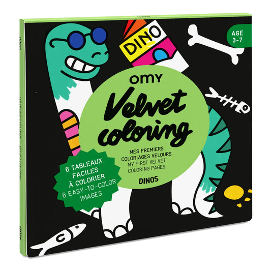 Livro de Veludo para Colorir - Dinos