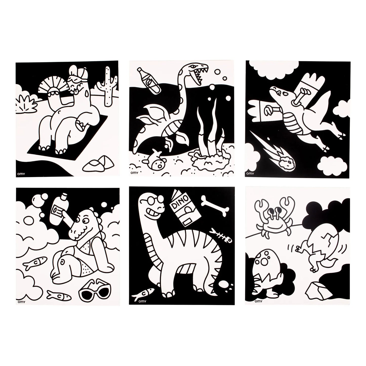 Livro de Veludo para Colorir - Dinos