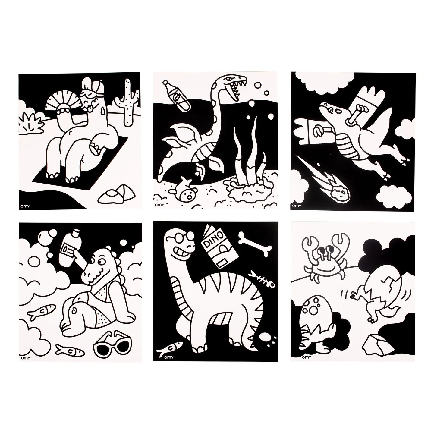Livro de Veludo para Colorir - Dinos