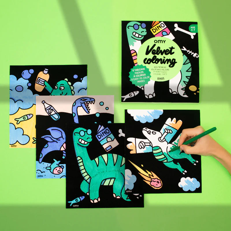 Livro de Veludo para Colorir - Dinos